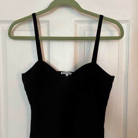 Reformation Silvana Ribbed Sweater Tank in Black Size Large - Picture 3 of 4
